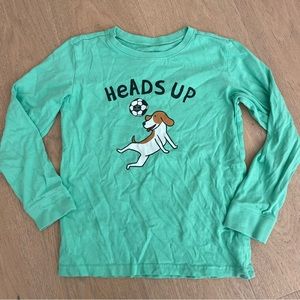 Life Is Good kids Medium soccer ball tee